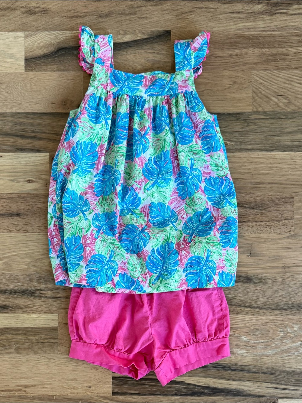 Classic Whimsy Tropical Print Tank and Shorts Set